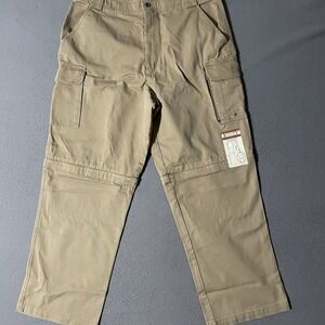Vintage Bugle Boy Convertible Cargo Utility Baggy Skater Pants‎ Sz 36x32 Heavy